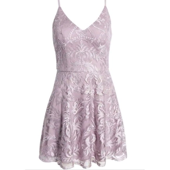Speechless Women's Purple Shimmer Cocktail And Party Dress Juniors 11 - Picture 3 of 16